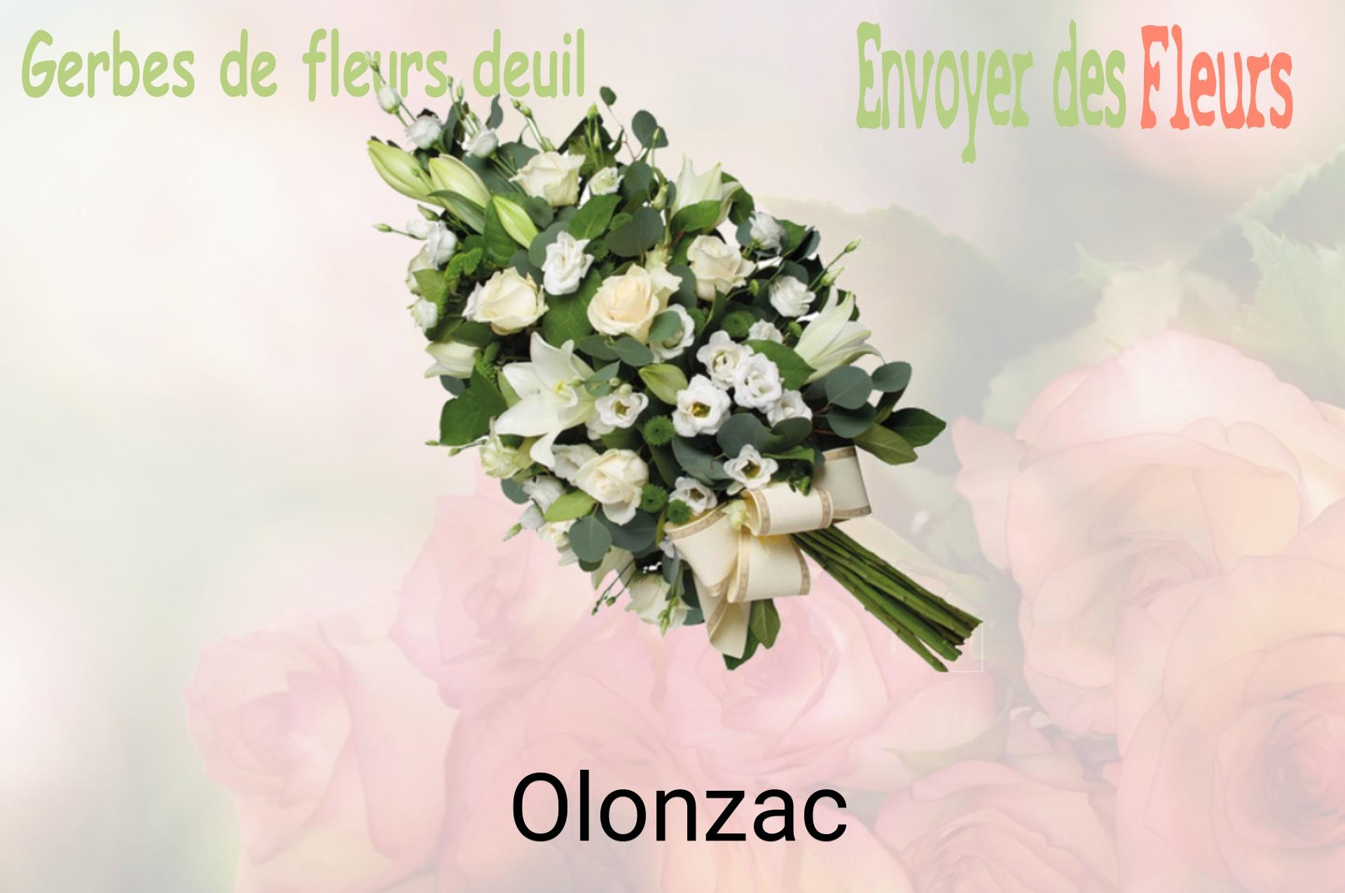 Gerbe de fleurs de deuil livrée à Olonzac